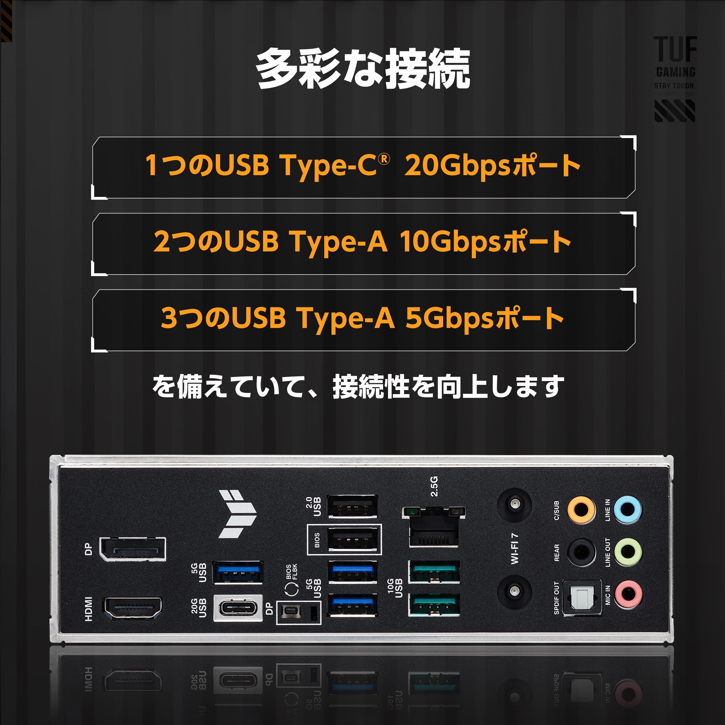 ASUS TUF GAMING B860-PLUS WIFI マザーボード ATX B860チップセット